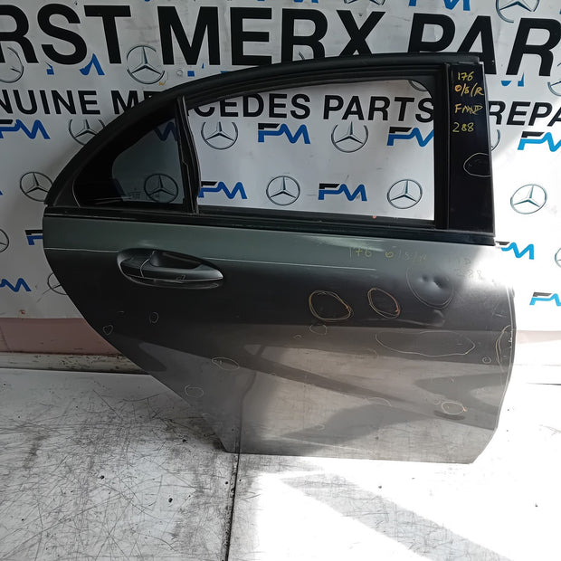 MEECEDES A-CLASS W176 SLN DRIVER REAR DOOR OSR 2012-18 GREY COMPLETE FMD288