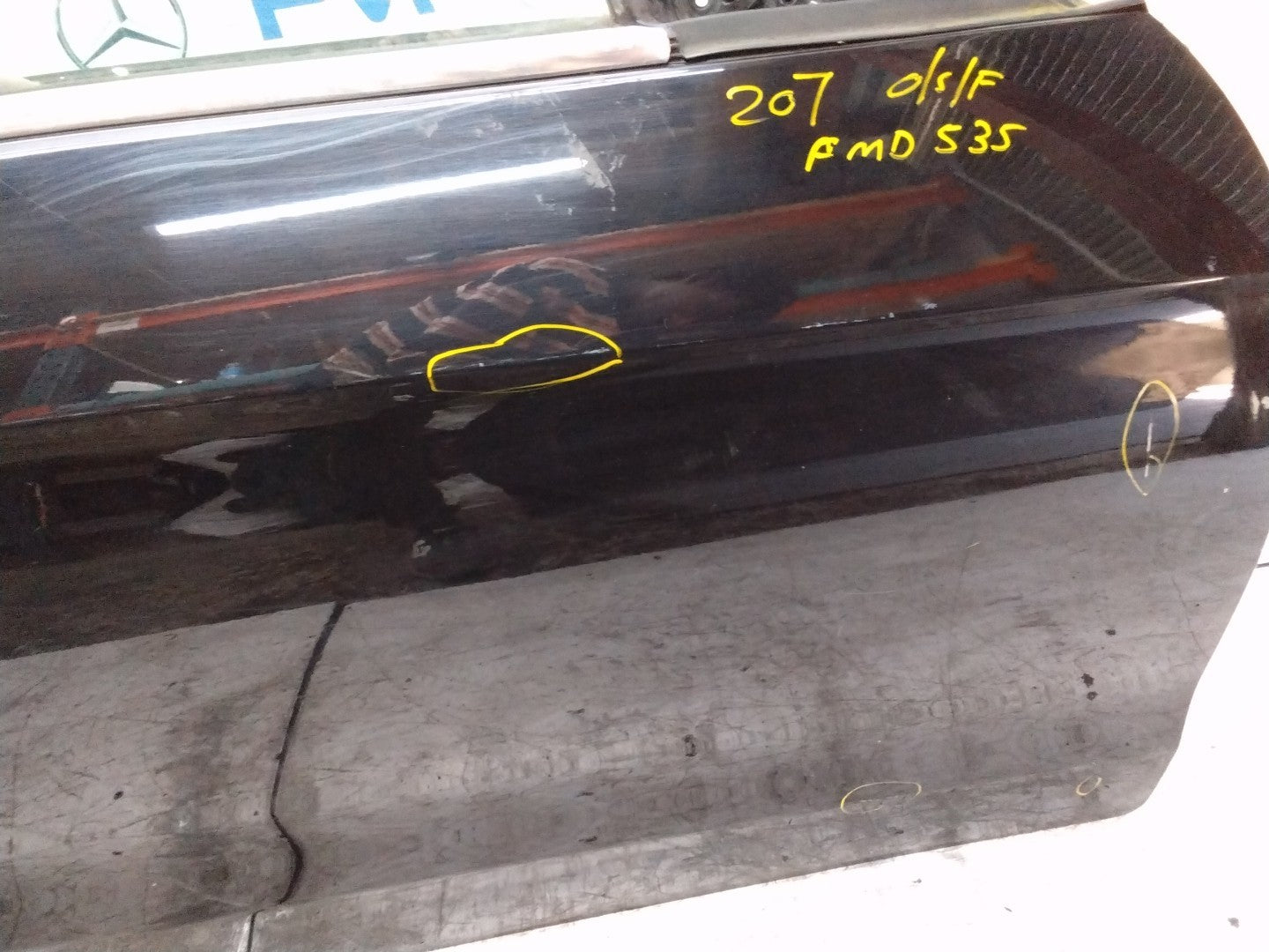 MERCEDES BENZ  E-CLASS W207 DRIVER FRONT DOOR OSF BLACK 2009-16  FMD535