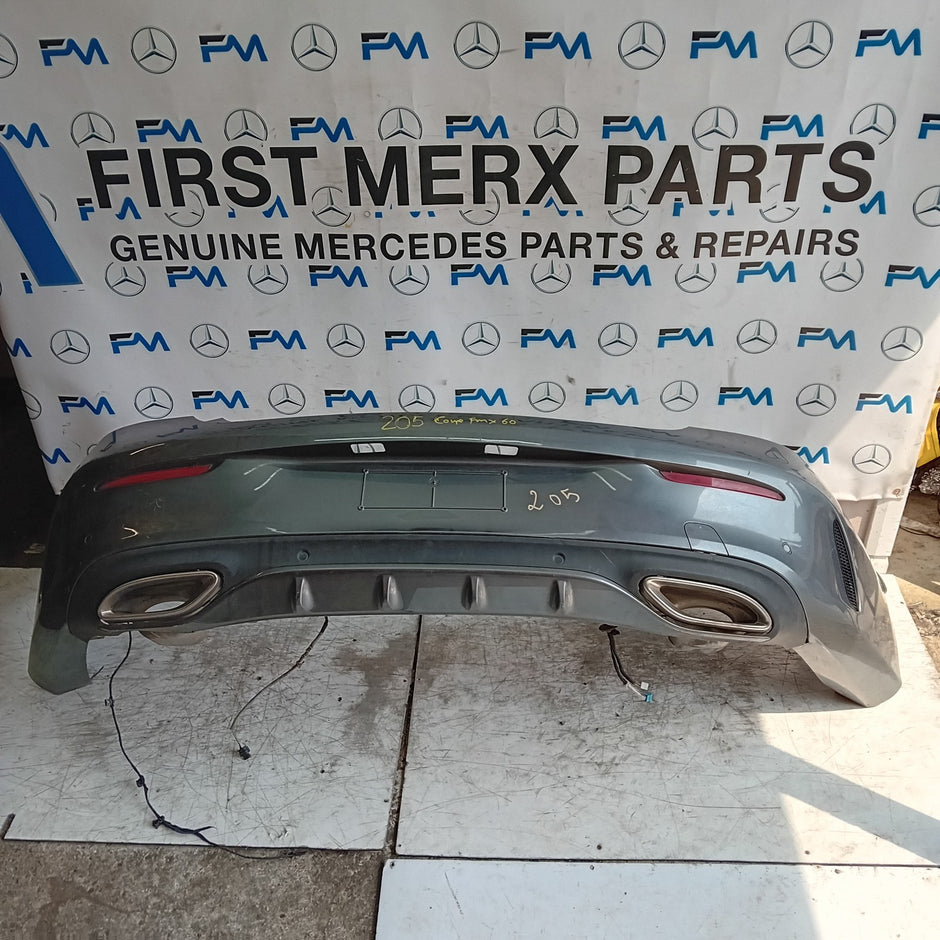 MERCEDES BENZ C-CLASS W205 COUPE REAR BUMPER 2015 GREY FMX60
