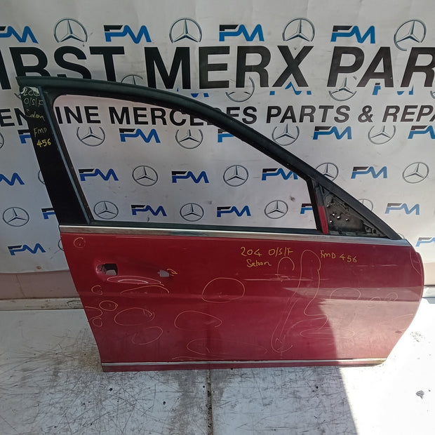 MERCEDES C-CLASS W204 SLN DRIVER FRONT DOOR OSF RED 2008-14 FMD456
