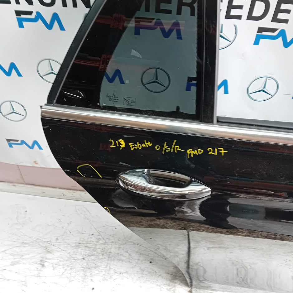 MERCEDES E-CLASS S213 ESTATE DRIVER REAR DOOR OSR BLACK 2016 ON COMPLETE FMD217