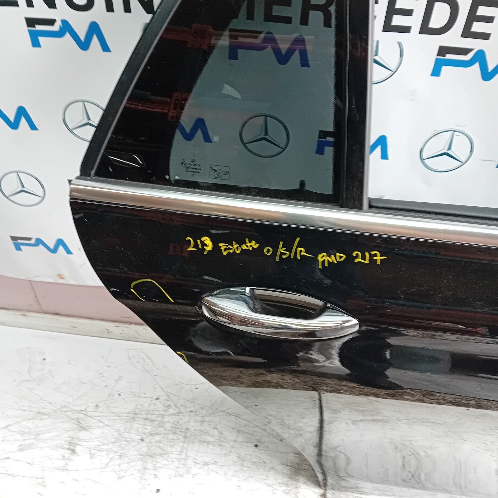 MERCEDES E-CLASS S213 ESTATE DRIVER REAR DOOR OSR BLACK 2016 ON COMPLETE FMD217