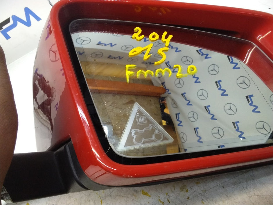 MERCEDES C-CLASS  W204 DRIVER SIDE WING MIRROR A2048107293 RED FMM20