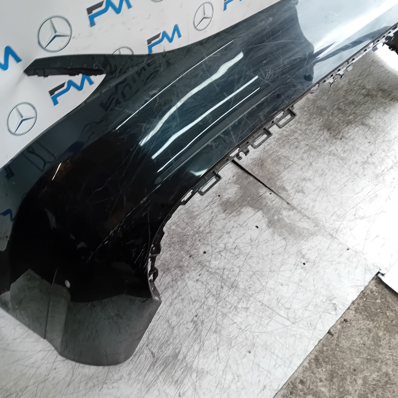 MERCEDES BENZ C-CLASS W205 SLN REAR BUMPER 2015 BLACK A2058550138 FMX49
