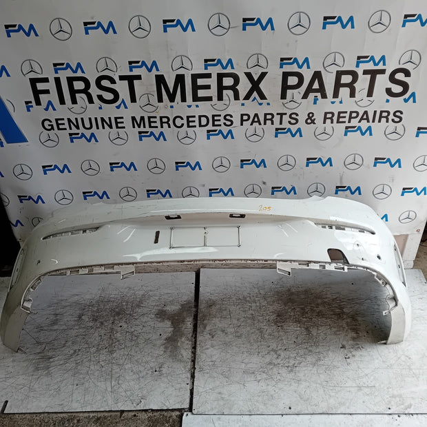 MERCEDES BENZ  C-CLASS C205 CP REAR BUMPER 2014 WHITE  COMPLETE FMX42