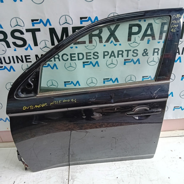 MITSUBISHI OUTLANDER PASSENGER SIDE FRONT DOOR N/S/F COMPLETE BLACK FMD46