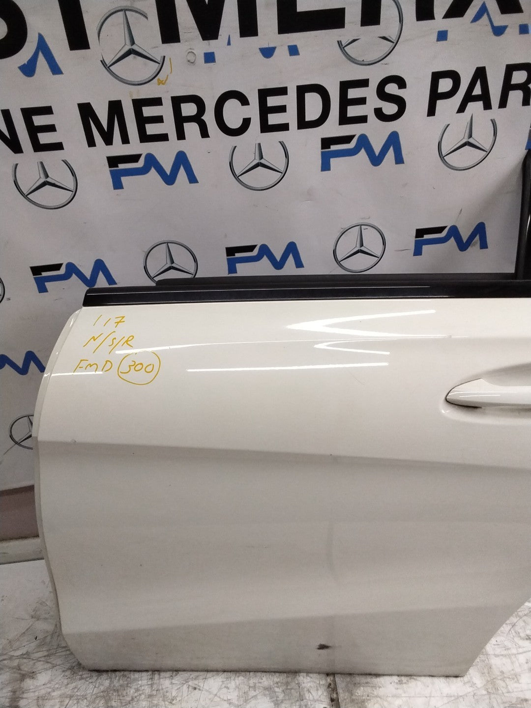 MERCEDES CLA W117 PASSENGER REAR DOOR NSR WHITE 2013-19 COMPLETE FMD300
