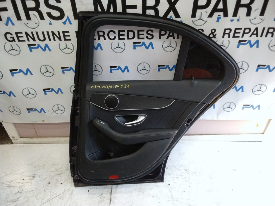 MERCEDES BENZ C-CLASS W205 DRIVER SIDE REAR DOOR O/S/R COMPLETE BLUE FMD87