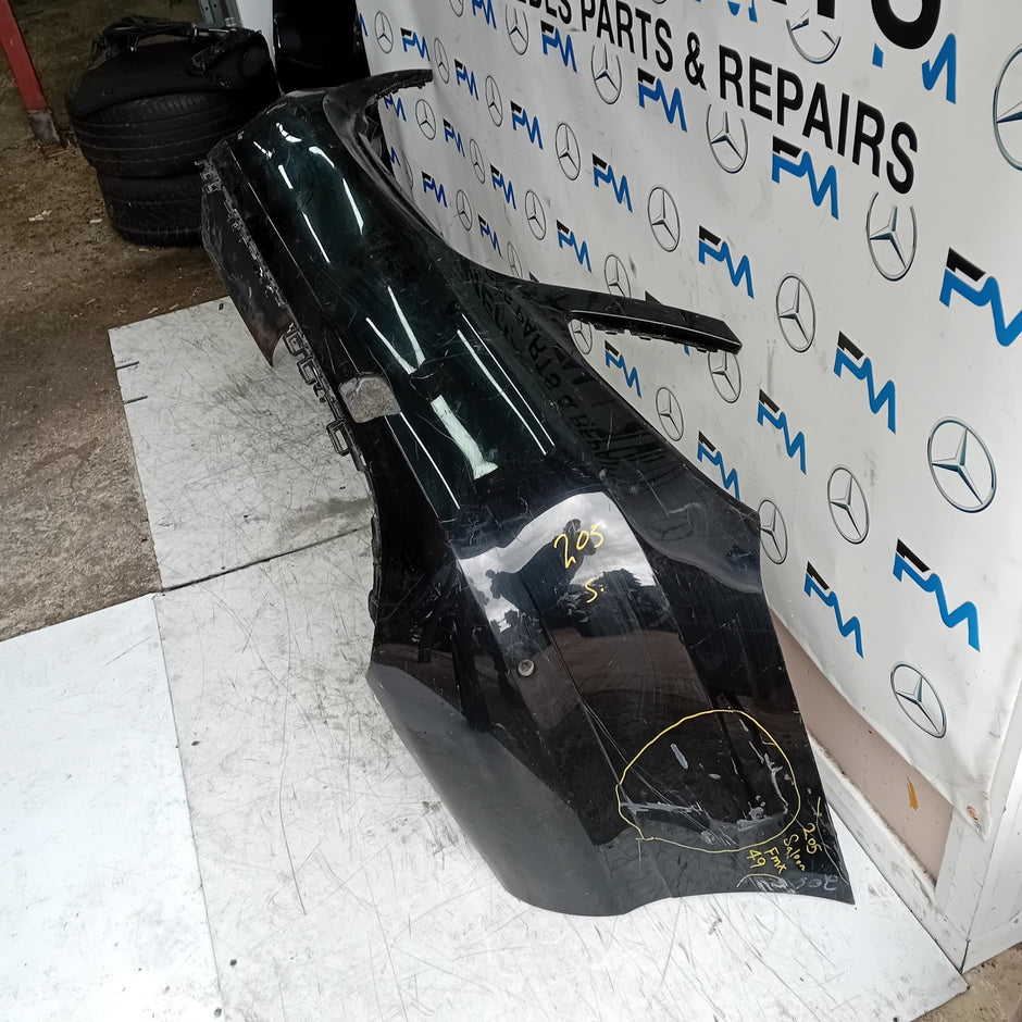 MERCEDES BENZ C-CLASS W205 SLN REAR BUMPER 2015 BLACK A2058550138 FMX49