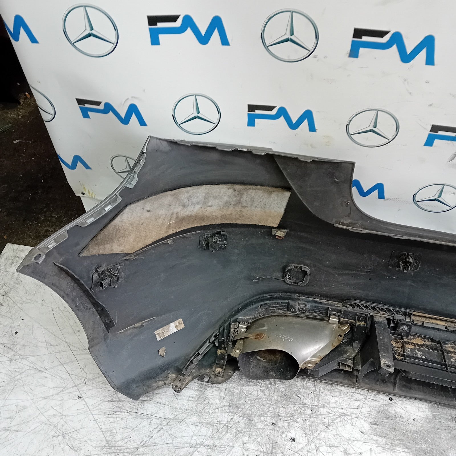 MERCEDES BENZ A-CLASS W176 REAR BUMPER 2016 ON GREY COMPLETE A1768807040 FMX35