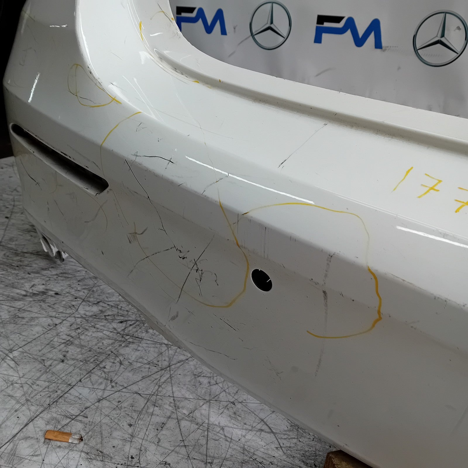 MERCEDES BENZ  A-CLASS W177 REAR BUMPER A1778804801 2018 WHITE FMX4