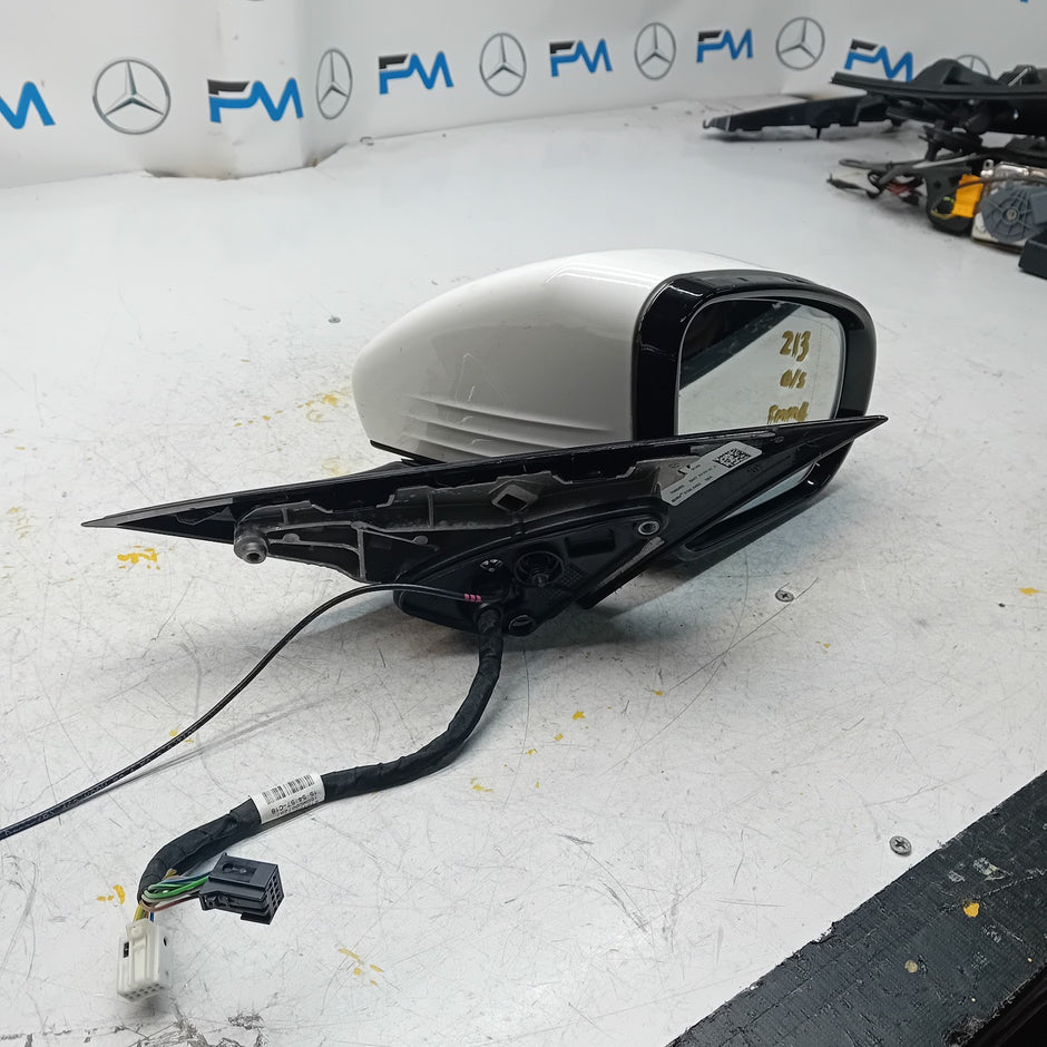 MERCEDES E-CLASS 2016 On W213 DRIVER SIDE WING MIRROR A2138102800 WHITE FMM4