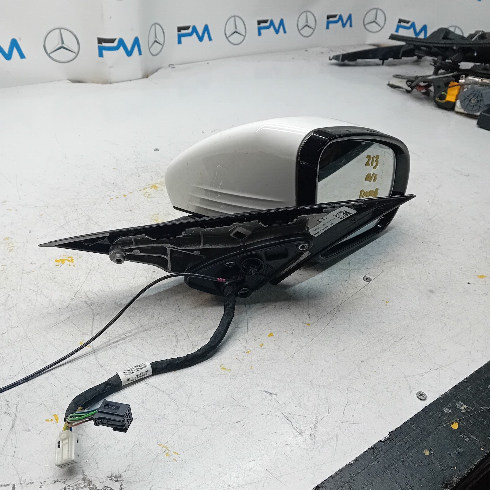 MERCEDES E-CLASS 2016 On W213 DRIVER SIDE WING MIRROR A2138102800 WHITE FMM4