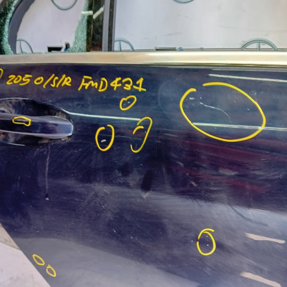 MERCEDES C-CLASS W205 SLN DRIVER REAR DOOR OSR BLUE 2014 ON COMPLETE FMD431