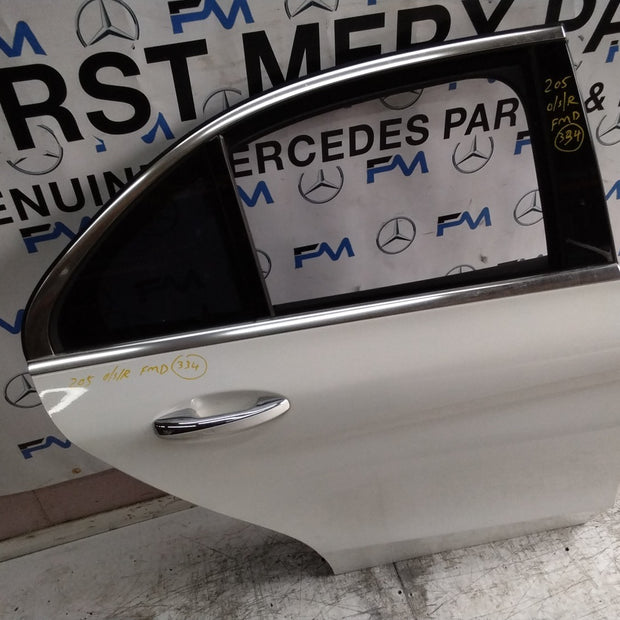 MERCEDES C-CLASS W205 SLN DRIVER REAR DOOR OSR WHITE 2014 ON COMPLETE FMD334