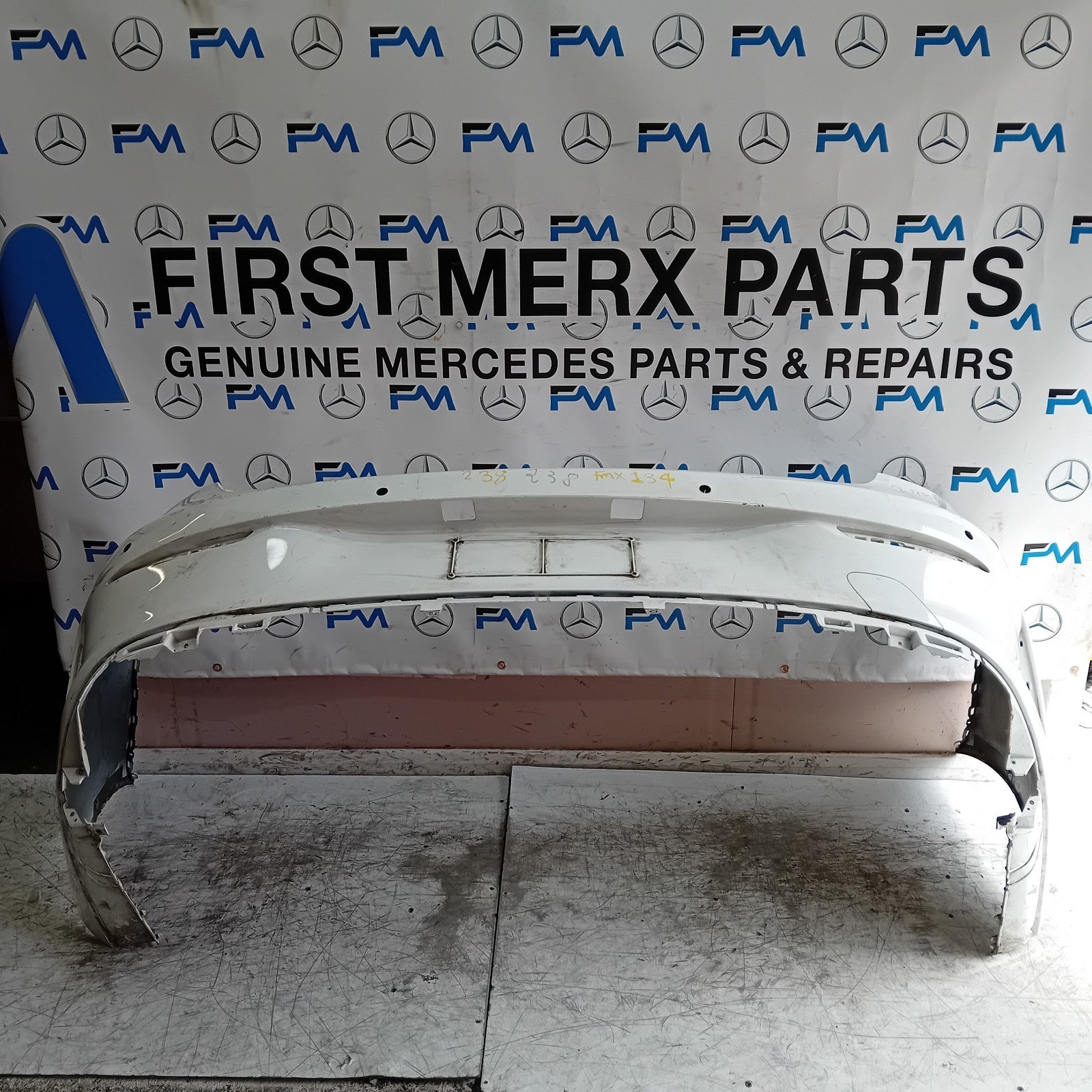 MERCEDES BENZ E-CLASS C238 COUPE REAR BUMPER WHITE 2014 FMX134