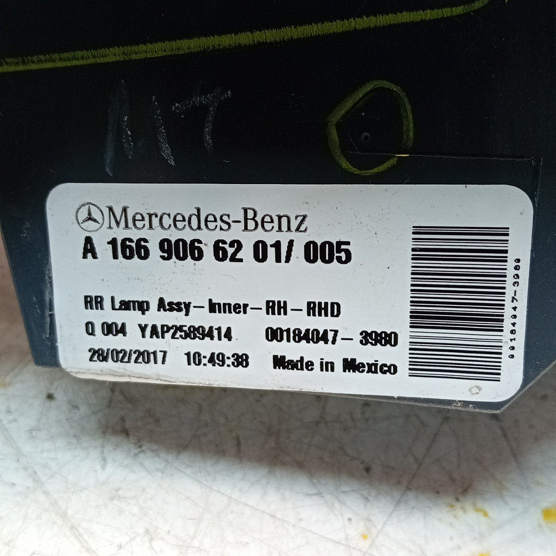 MERCEDES GLS W166 DRIVER RIGHT REAR TAIL LIGHT A1669066201 2017 FMT290