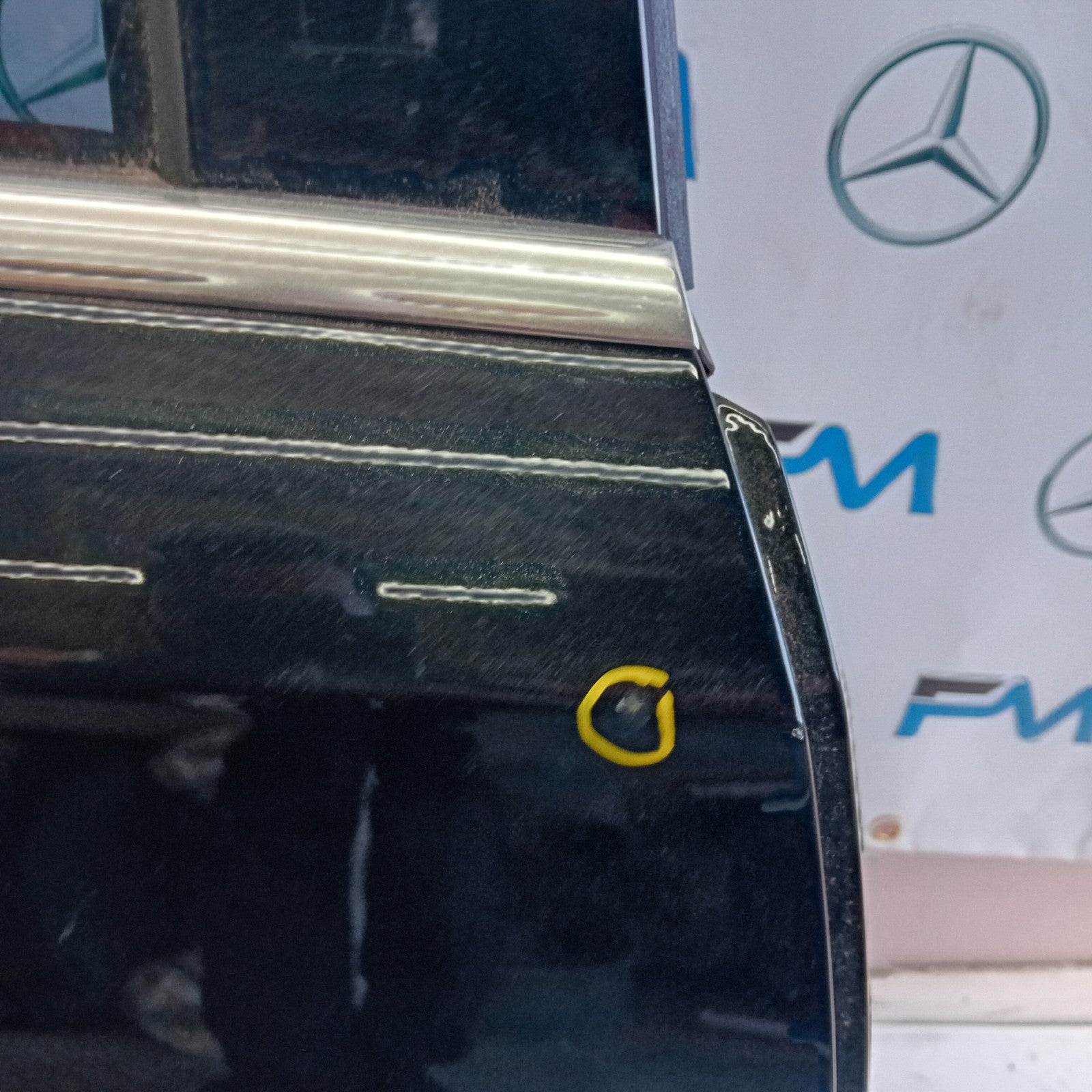MERDEDES A-CLASS W177 DRIVER SIDE REAR DOOR OSR BLACK 2018 ON COMPLETE FMD181