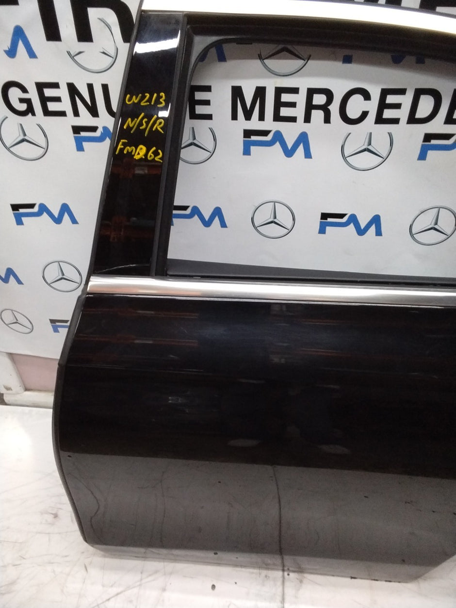 MERCEDES BENZ  E-CLASS W213 PASSENGER SIDE REAR DOOR N/S/R COMPLETE BLACK FMD62