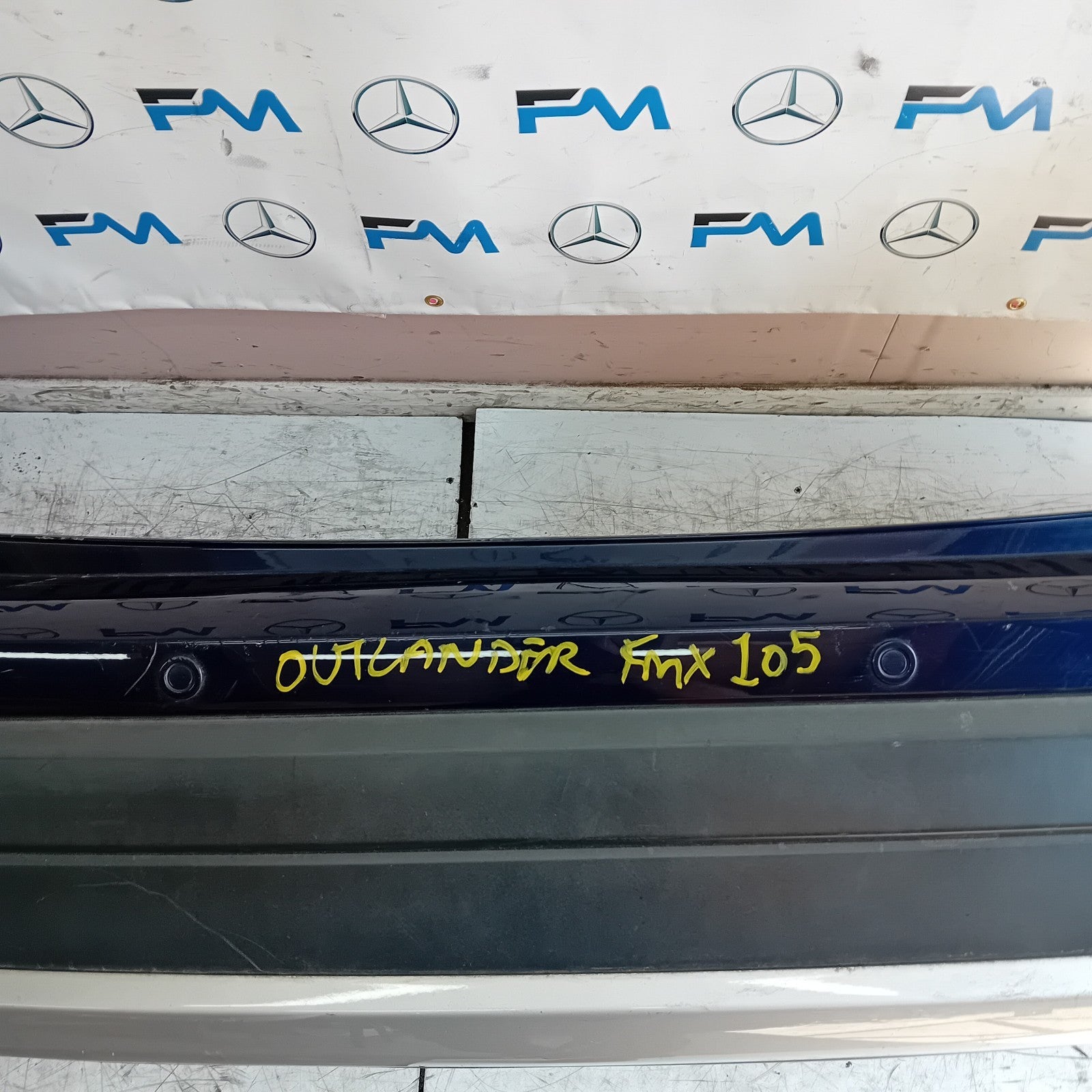 MITSUBISHI OUTLANDER MK3 REAR BUMPER BLUE 2013 COMPLETE FMX105