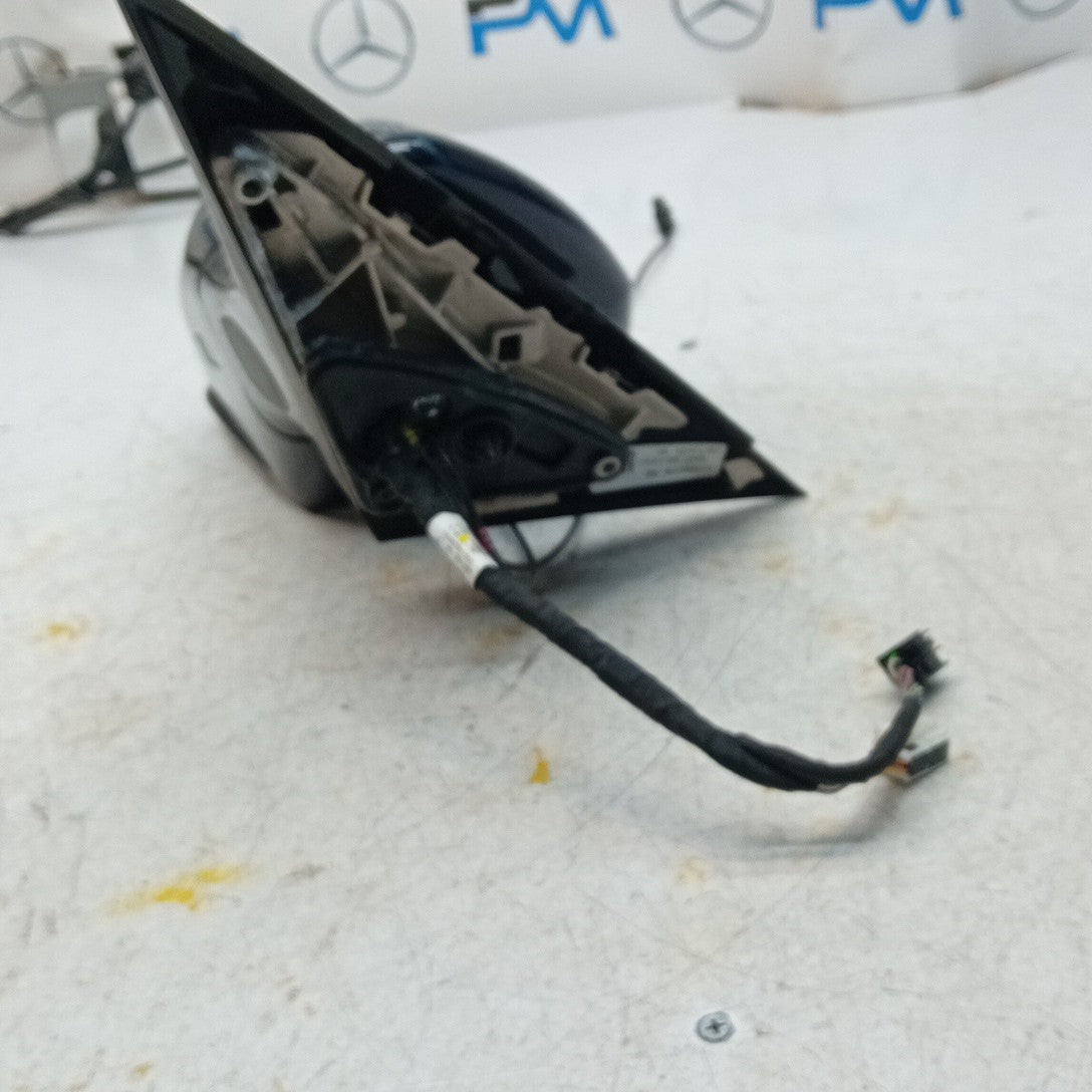 MERCEDES E-CLASS W213 DRIVER WING MIRROR OS BLUE 2016 BS PL A2138104000 FMM58 