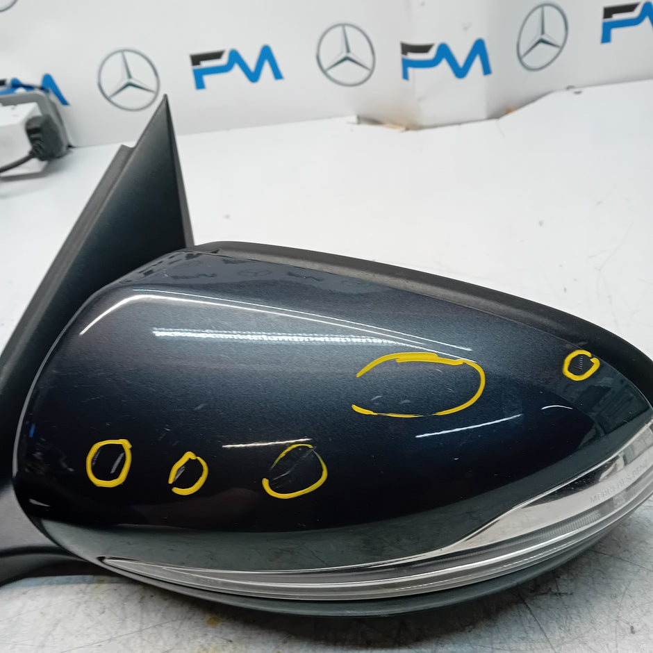 MERCEDES BENZ C-CLASS W205 PASSENGER WING MIRROR NS GREY  A2058101316 FMM82