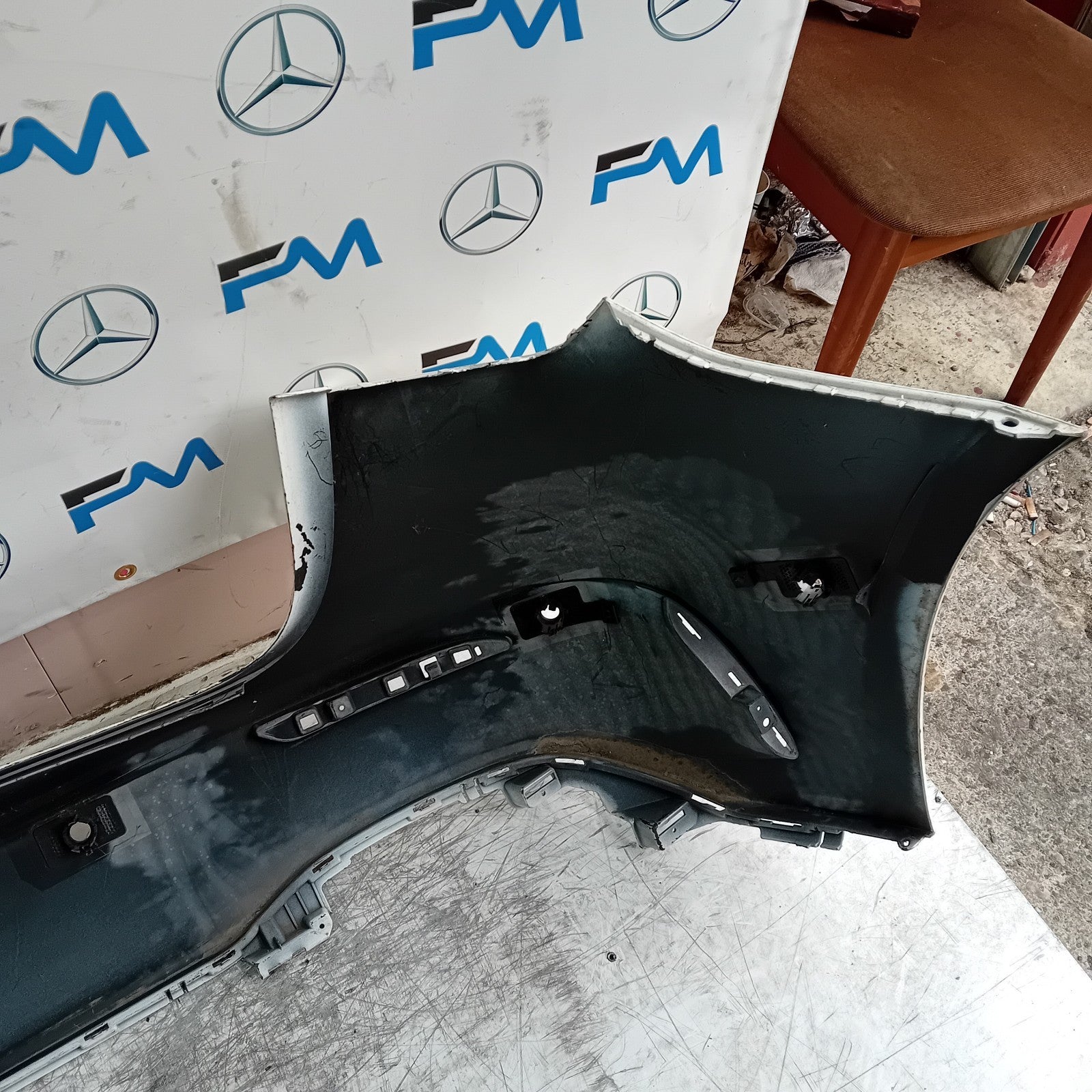 MERCEDES BENZ  A-CLASS W177 REAR BUMPER A1768850125 2018 WHITE FMX14