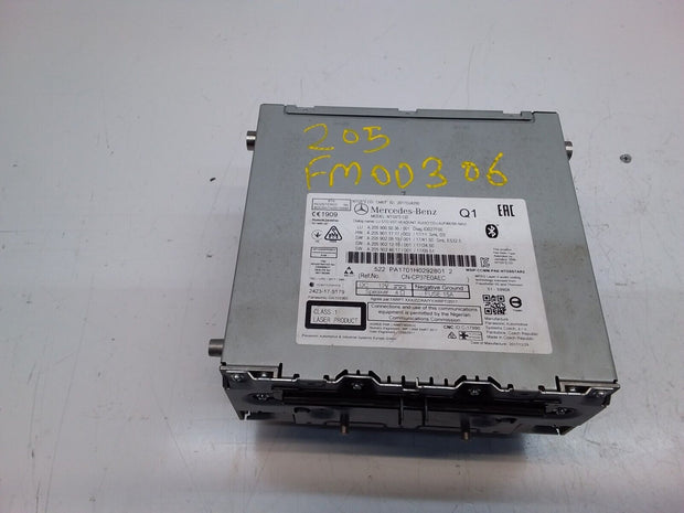 MERCEDES BENZ C CLASS W205 2017 RADIO CD  STEREO HEAD UNIT  A2059005036 FM00306