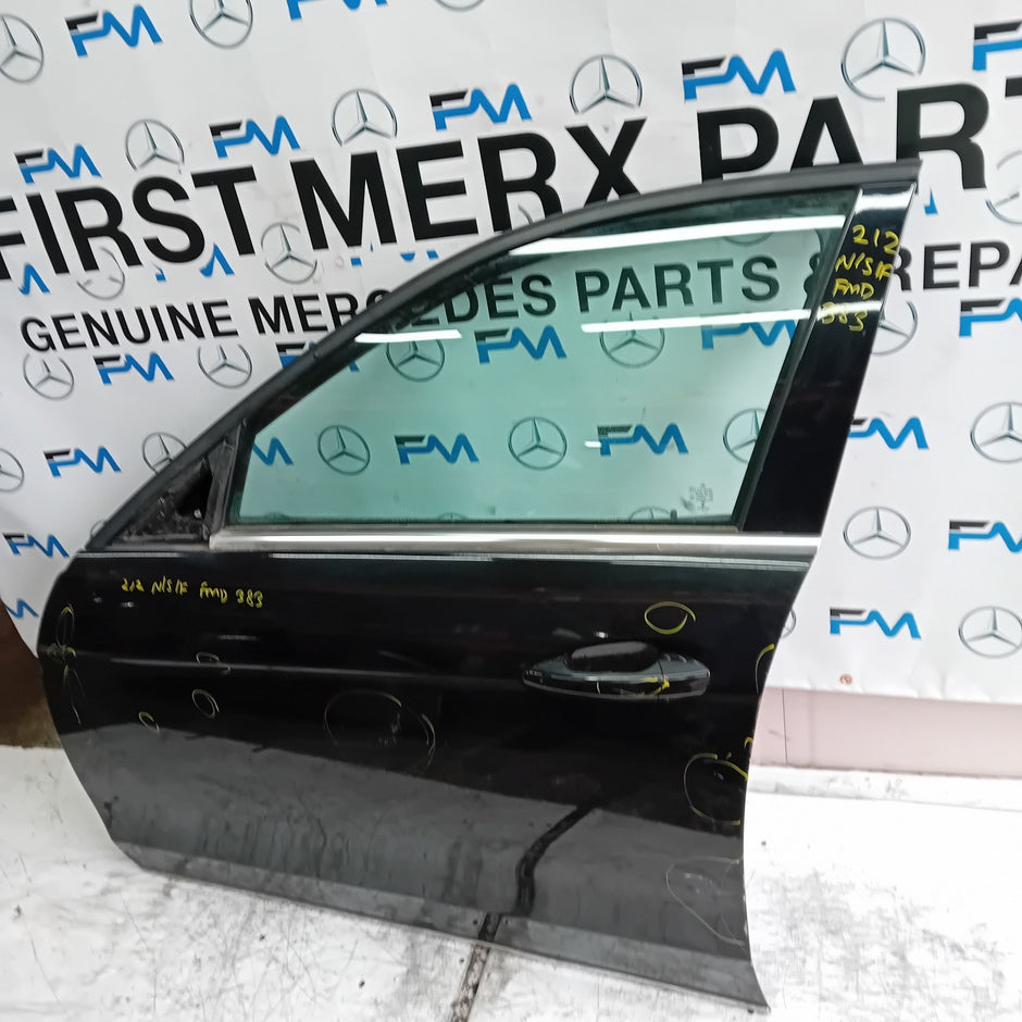 MERCEDES E-CLASS W212 PASSENGER FRONT DOOR NSF 2009-16 BLACK COMPLETE FMD383