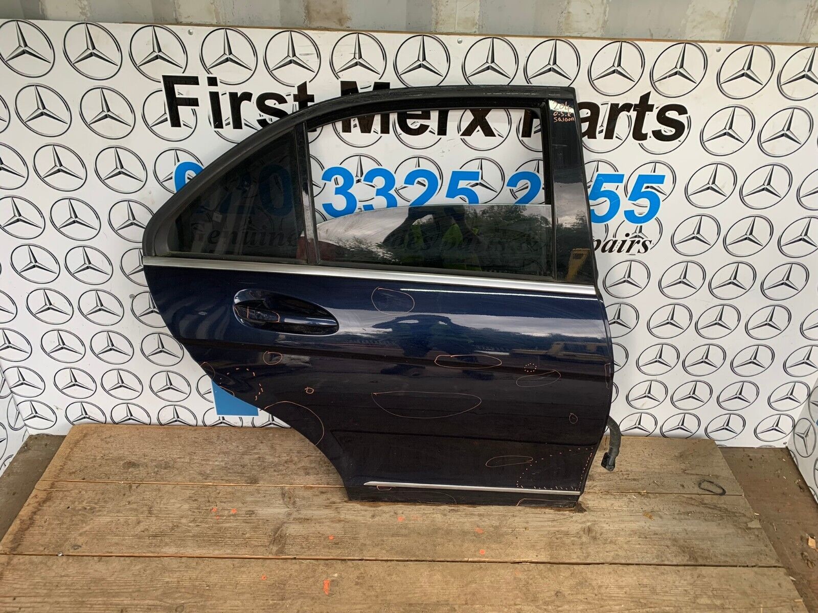 MERCEDES BENZ C CLASS W204 OFF SIDE REAR RIGHT DOOR 2008-2014