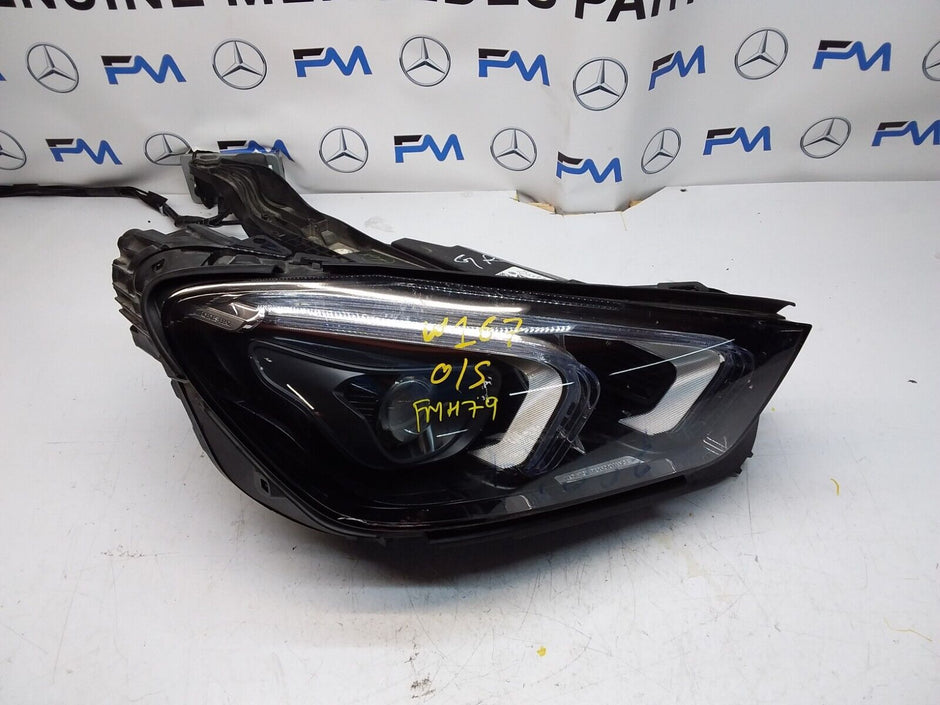 MERCEDES-BENZ W167 GLE DRIVER O/S HEADLIGHT A1679060900 FMH79 LED HIGH PERF
