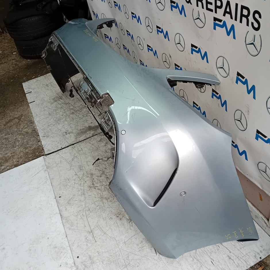 MERCEDES BENZ C-CLASS W205 REAR BUMPER 2015 SILVER A2058555738 FMX51