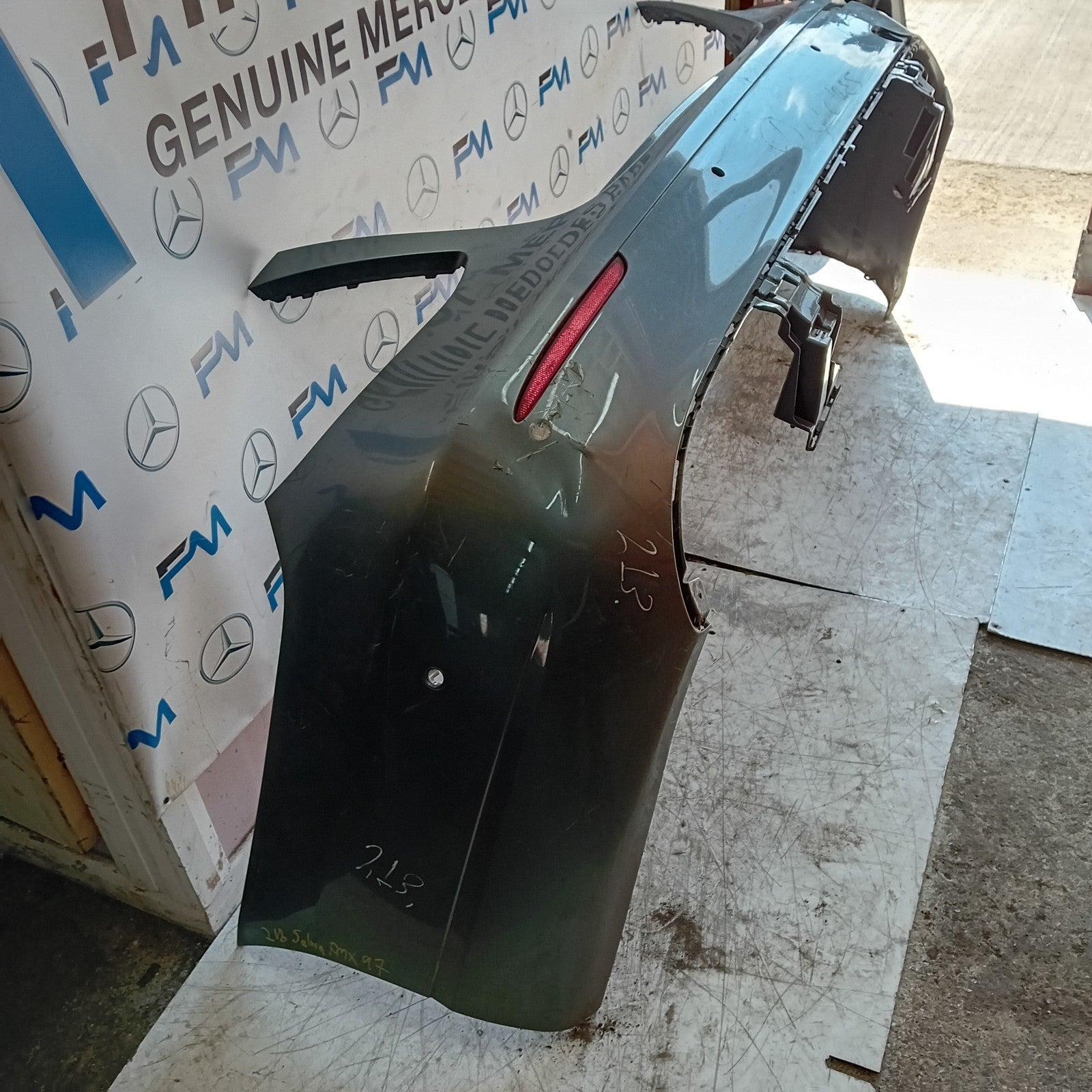 MERCEDES BENZ E-CLASS W213 SALOON GREY REAR BUMPER 2016 ON A2138850025 FMX97