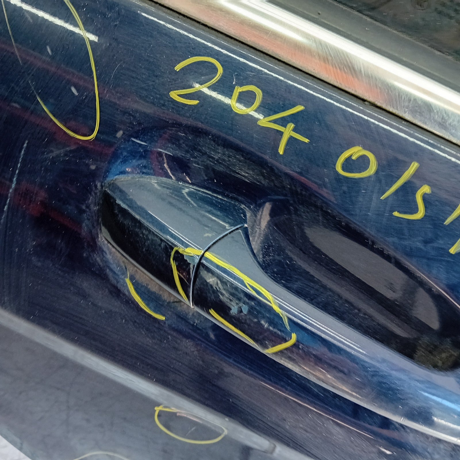 MERCEDES C-CLASS W204 SLN DRIVER REAR DOOR OSR BLUE 2008-14 COMPLETE FMD458