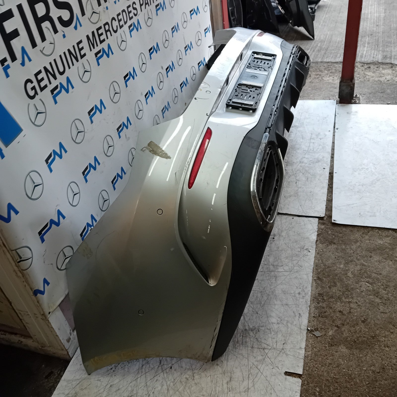 MERCEDES BENZ CLA C118 REAR BUMPER SILVER 2019 ON A1188859501 COMPLETE FMX120