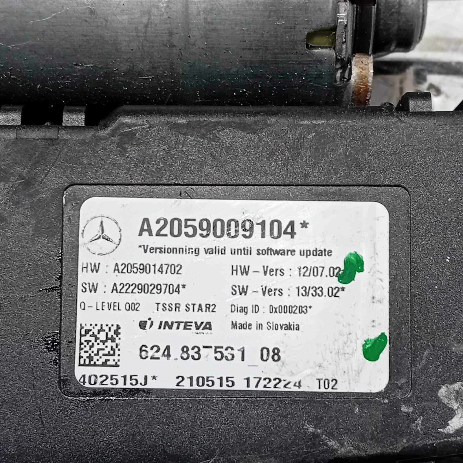 2014 MERCEDES C CLASS W205 PANORAMIC SUN ROOF MOTOR 0390200100 BOSCH