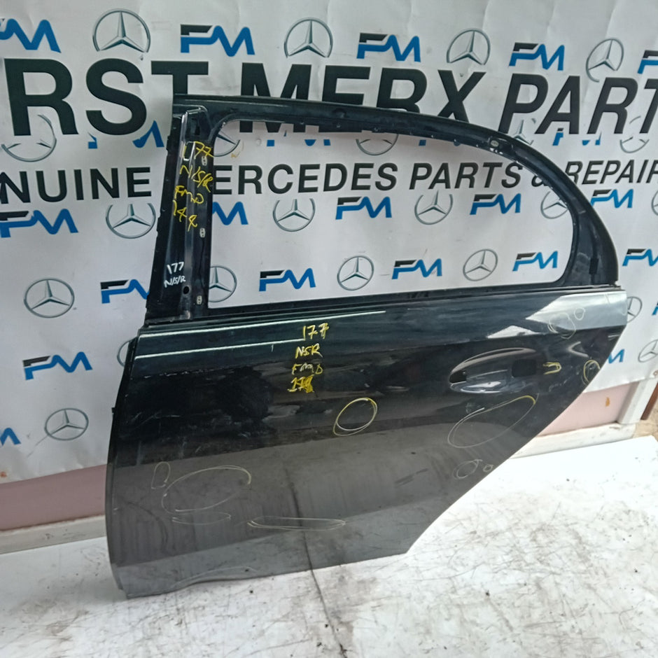 MERCEDES BENZ A-CLASS W177 PASSENGER SIDE REAR DOOR N/S/R BLACK  FMD144