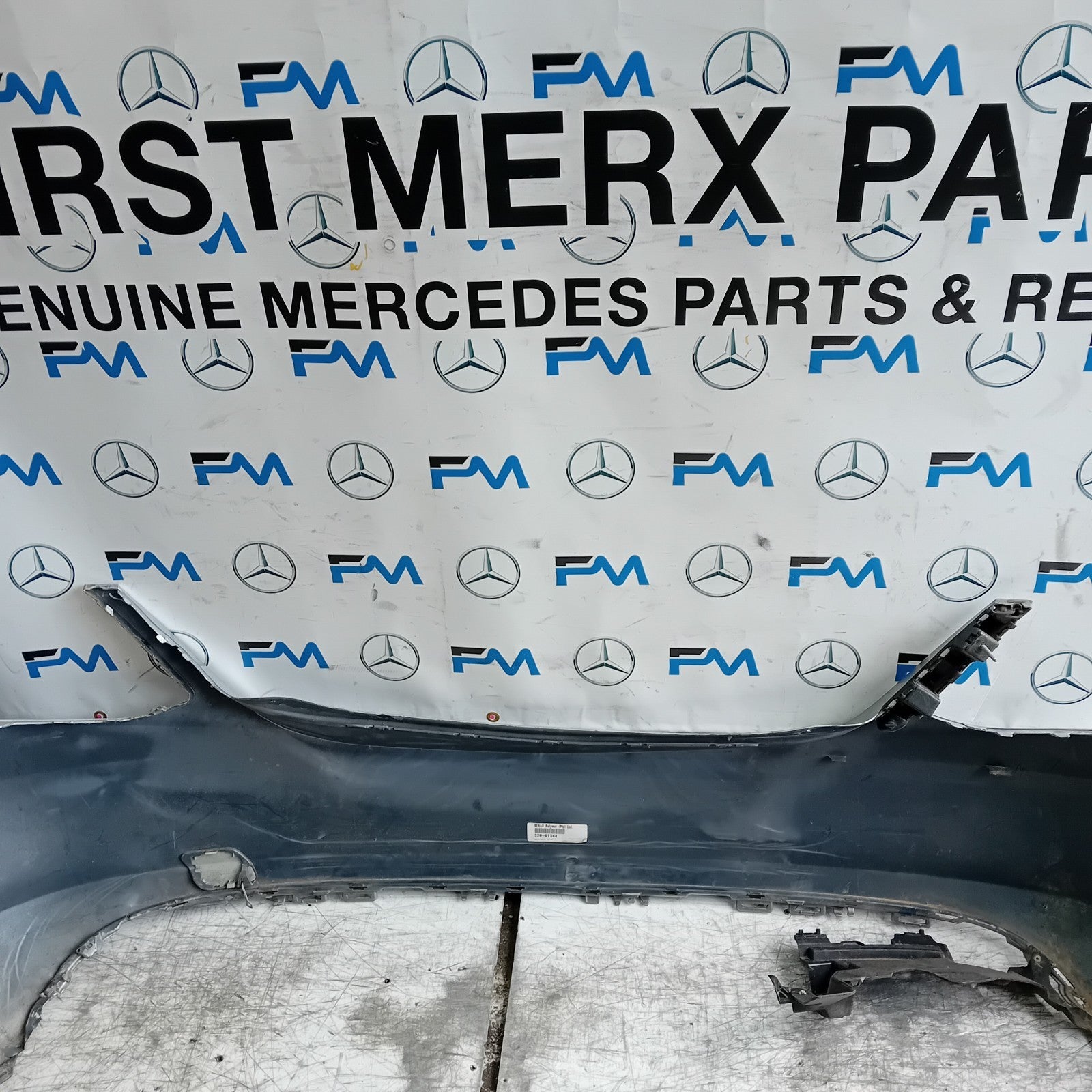 MERCEDES C-CLASS W205 SLN REAR BUMPER 2014 SILVER A2058850138 FMX44