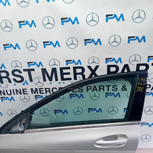 MERCEDES A-CLASS W176 PASSENGER FRONT DOOR N/S/F SILVER 2012-18 COMPLETE FMD157
