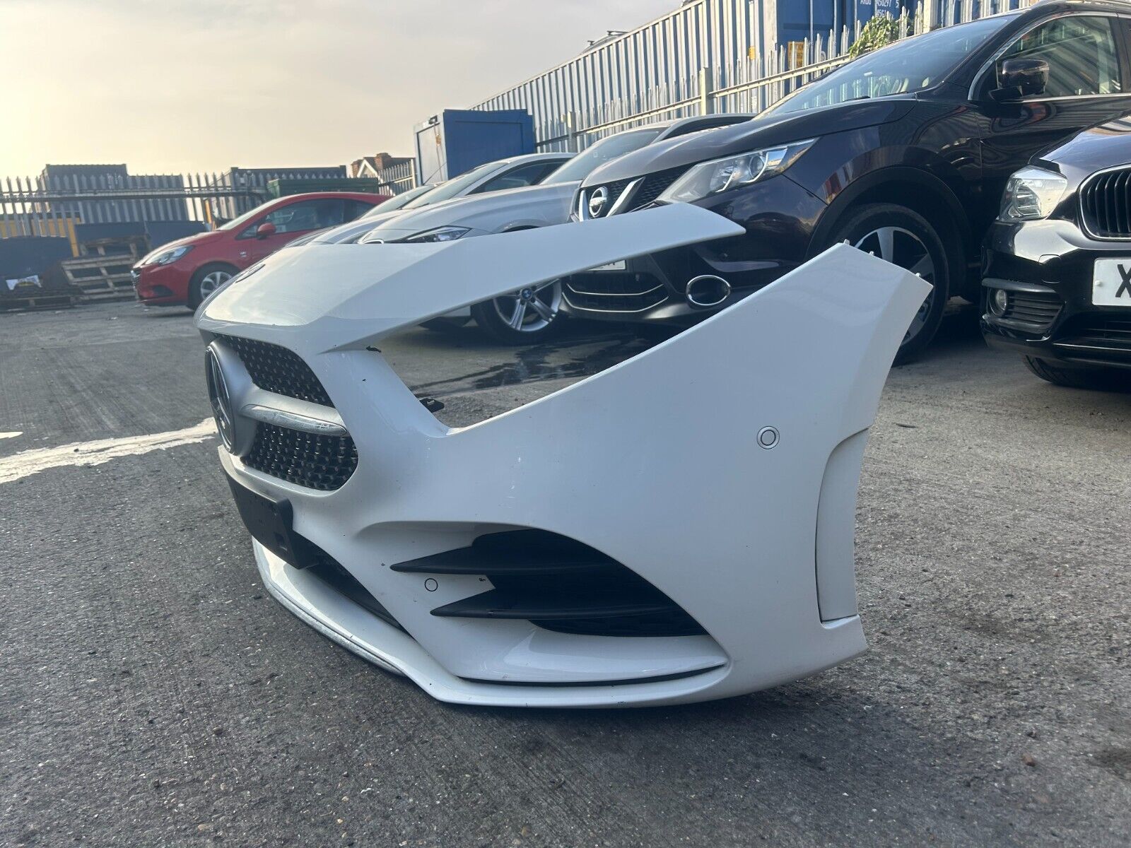 MERCEDES A CLASS AMG W177 WHITE FRONT BUMPER (COMPLETE)  2018 2024 A1778856100