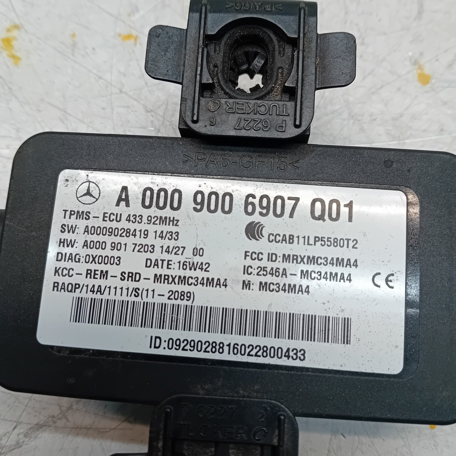 MERCEDES C-CLASS W205 W205TYRE PRESSURE CONTROL MODULE A0009006907 FM001194