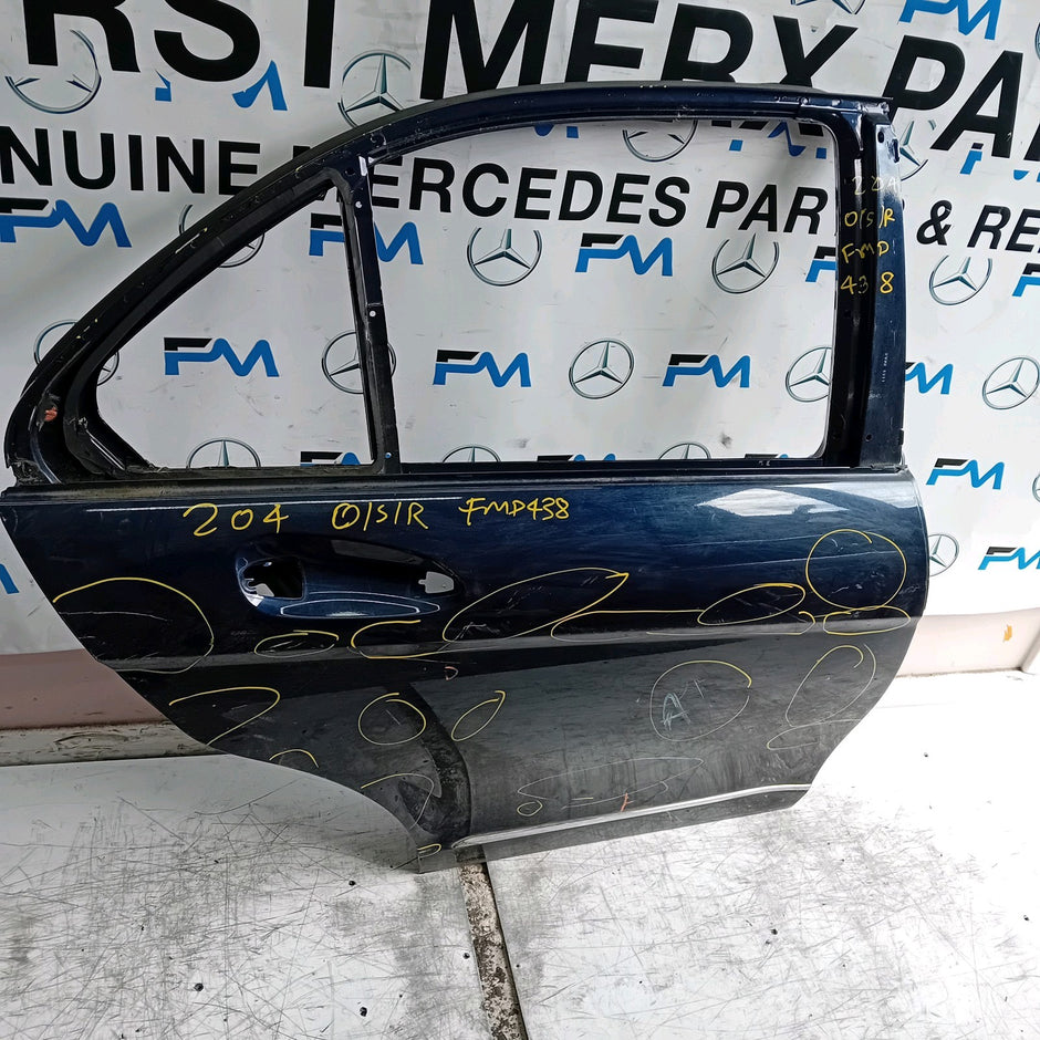 MERCEDES C-CLASS W204 SLN DRIVER REAR DOOR OSR BLUE 2009-2014 FMD438