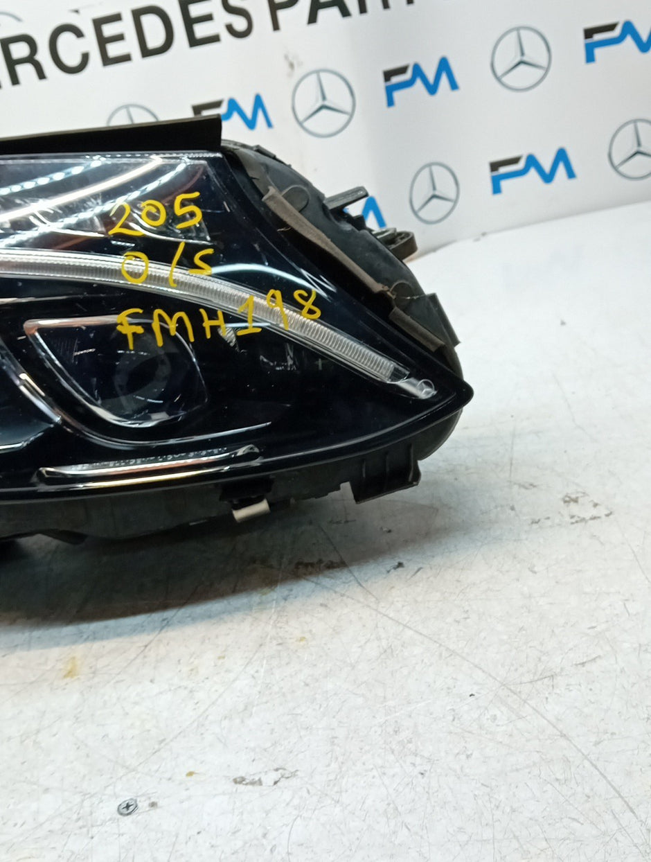 MERCEDES C-CLASS W205 HEADLIGHT DRIVER OS LEFT A2059068202 INTELLIGENT FMH198