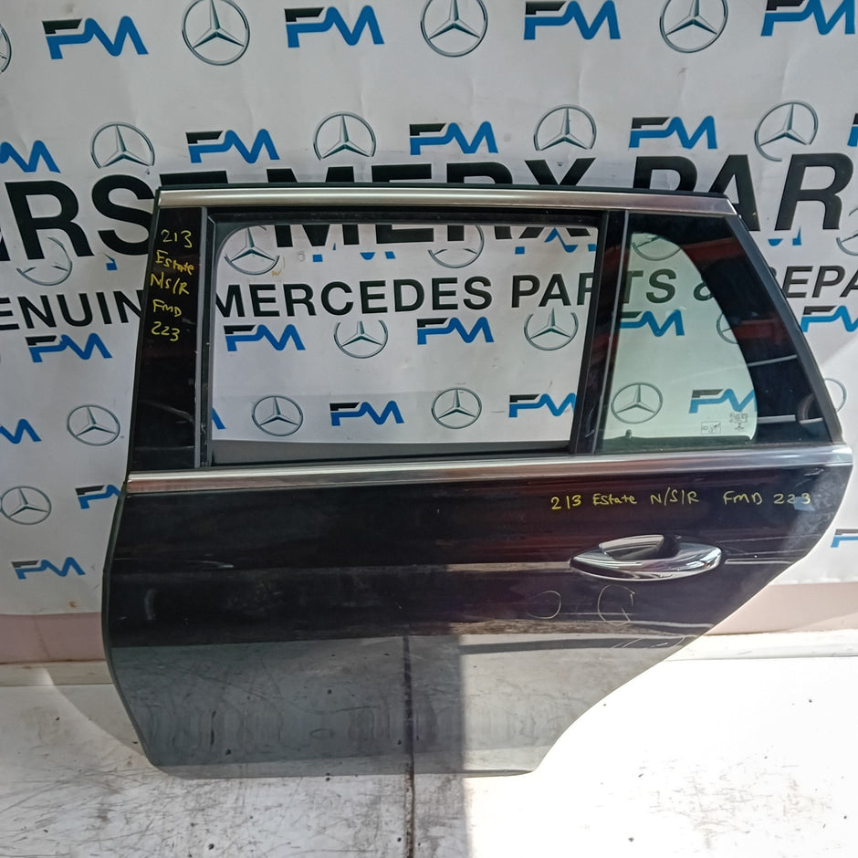 MERCEDES E-CLASS W213 EST PASSENGER REAR DOOR NSR BLACK 2016 ON COMPLETE FMD223