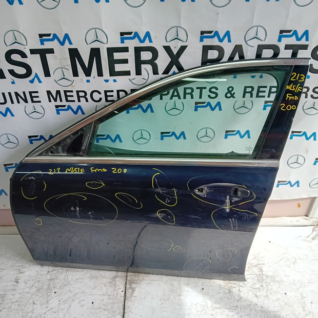 MERCEDES E-CLASS W213 SLN PASSENGER FRONT DOOR NSF BLUE 2016 ON COMPLETE FMD200