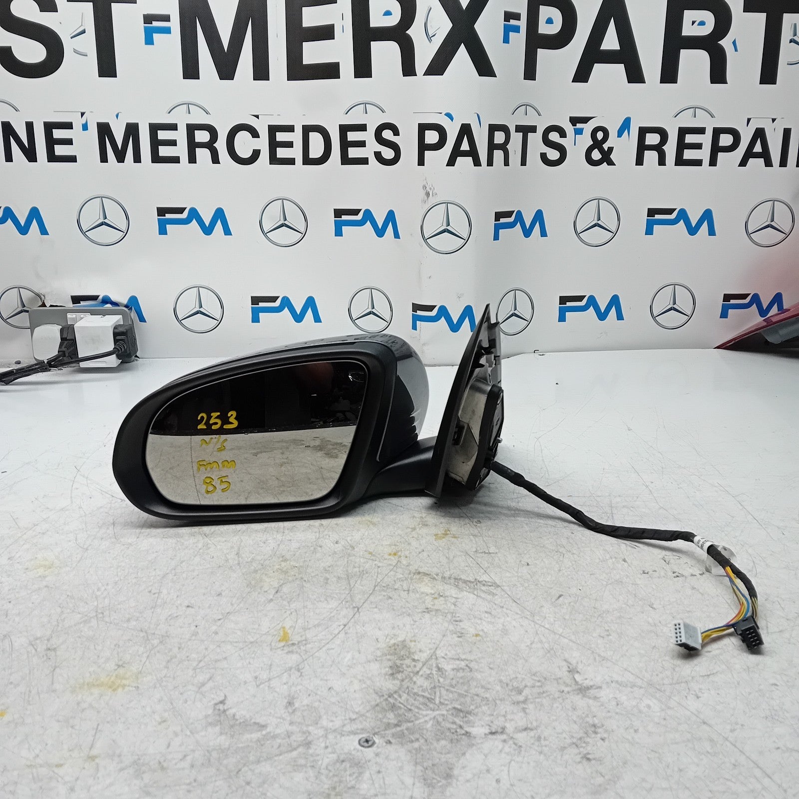 MERCEDES BENZ GLC W253 PASSENGER WING MIRROR NS GREY PL A2538103901 FMM85