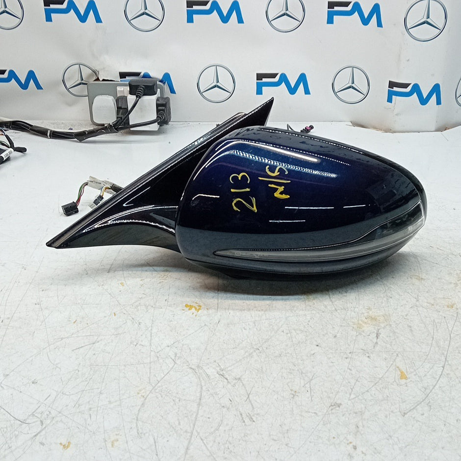 MERCEDES E-CLASS W213 PASSENGER SIDE WING MIRROR BLUE A2138103900 PL BS 16 FMM51