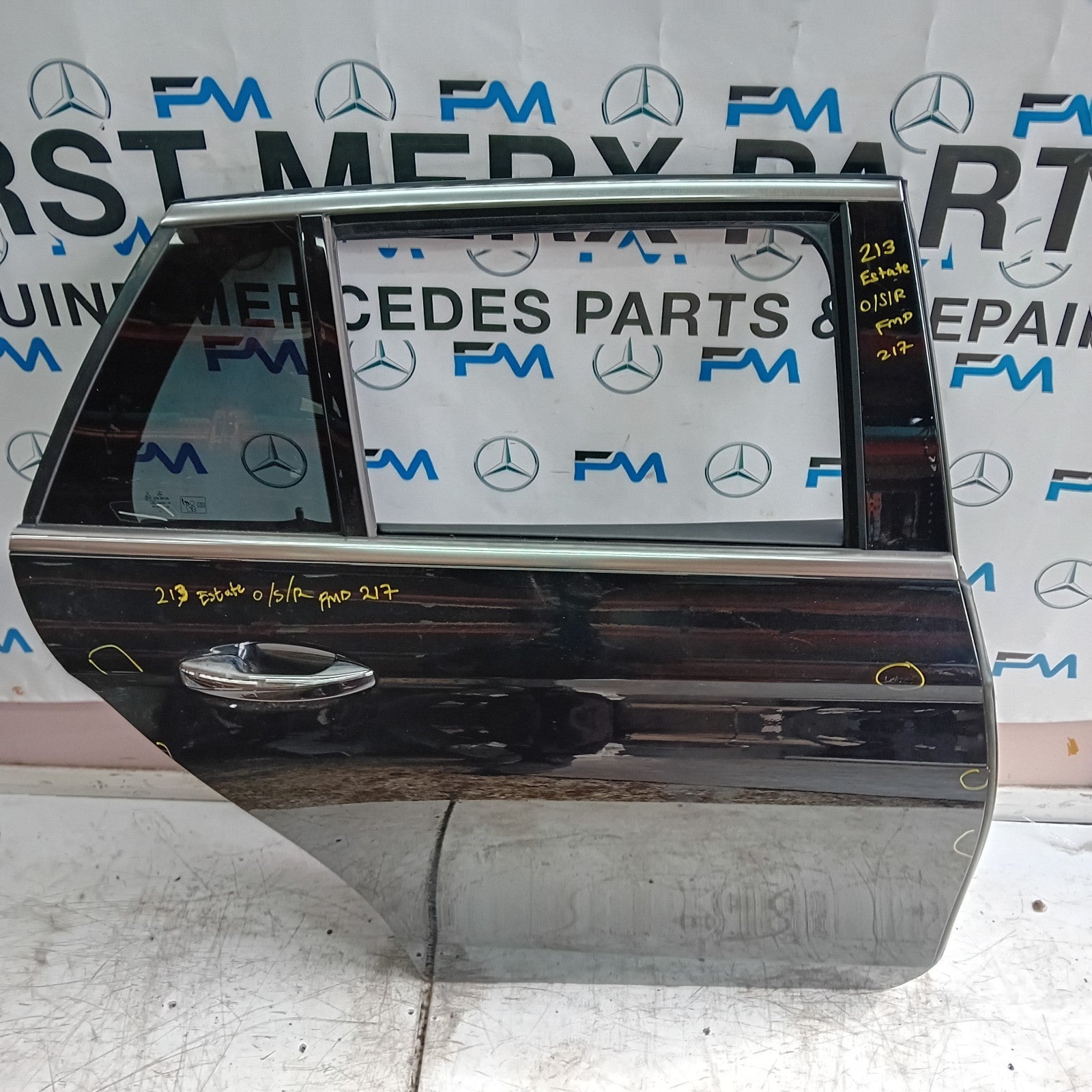 MERCEDES E-CLASS S213 ESTATE DRIVER REAR DOOR OSR BLACK 2016 ON COMPLETE FMD217