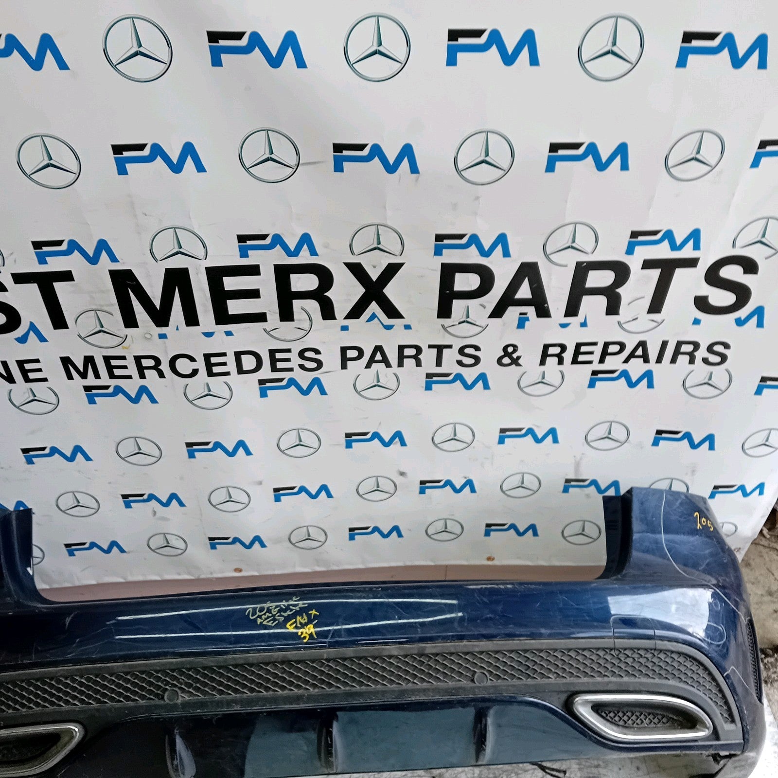 MERCEDES C-CLASS S205 EST REAR BUMPER 2014 BLUE  A2058856238 COMPLETE FMX39