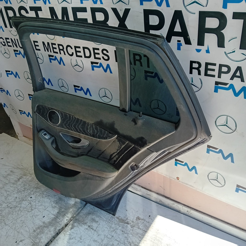 MERCEDES C-CLASS S205 EST DRIVER REAR DOOR OSR BLACK 2014 ON COMPLETE FMD453